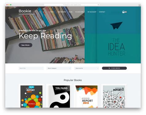 bookstore website template free|Best Books Website Templates 2024 .